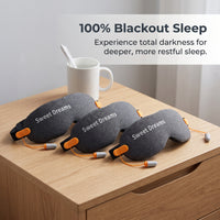 Noise-Canceling Sleep Mask with Integrated Earplugs for Travel and Napping