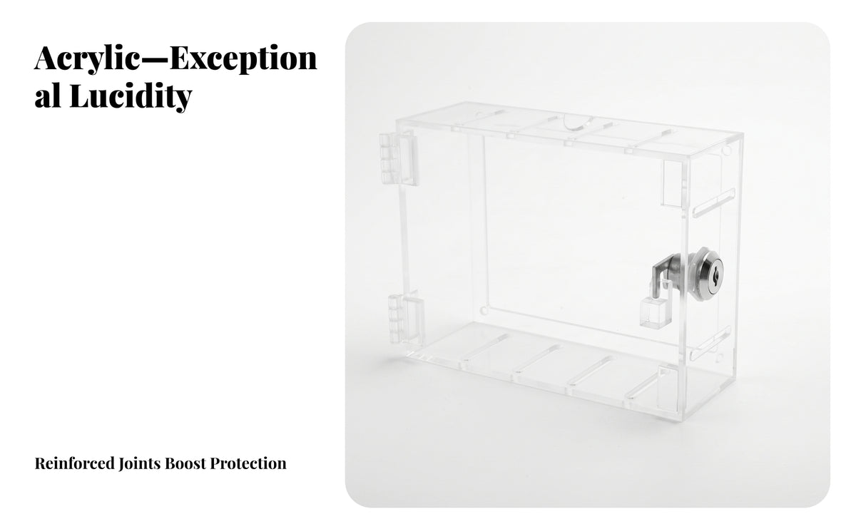 Thermostat Lock Box with Key | Ventilated Cutout Openings, Thermostat Cover with Lock, for workplaces