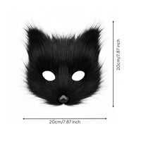 Vixen Tail Paw Gloves Mask Halloween Furry Vixen Mask Tail Gloves Set Soft To