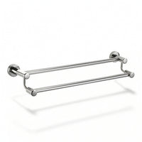 Double Towel Bar Space-Saving Towel Rack with Double Bar Heavy Duty for Renters