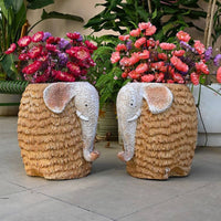 Elephant Planter Oxide Elephant Flower Pot Outdoor for Villa, Balcony
