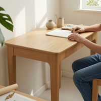 Minimalist Wooden Desk Solid Wood Desk Wide Desktop Furniture