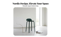 Saddle Seat High Stool Nordic Aesthetic Bar Chair Wear-Resistant for Cafe Owners
