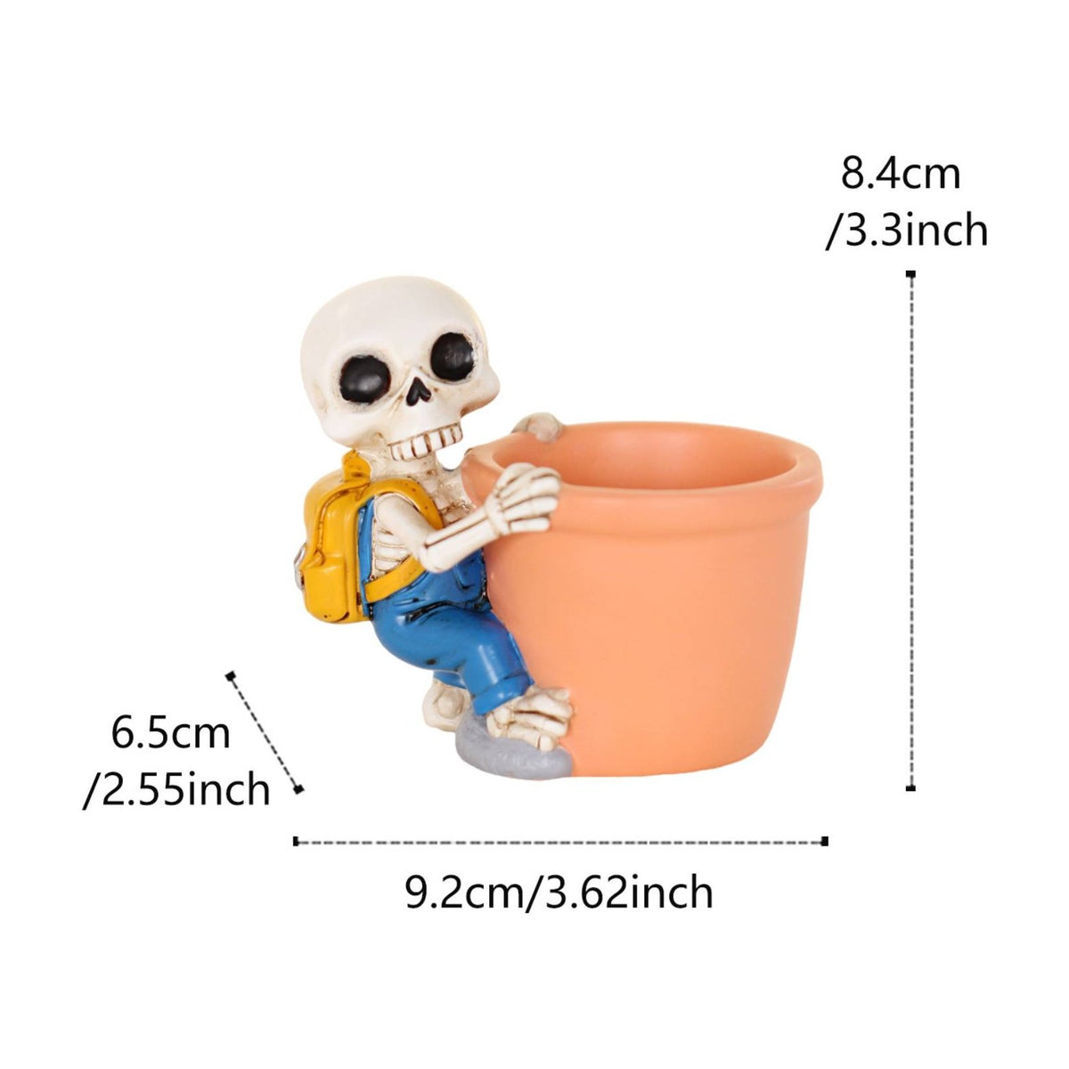 Climbing Skull Planter Resin Skull Planter Friendly Skeleton Pot Decor for Balcony