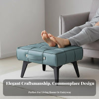 Round Upholstered Ottoman Multi-Functional Low Stool space-saving Size for Homeowners