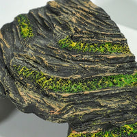 Textured Rock-like Snake Hide for Aquatic Tank, Turtle Tank Basking Area and Snake Hide, Dark Dark Gray Standalone Reptile Habitat Decor
