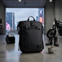 Structured Motorcycle Luggage Bag Soft-Sided Motorcycle Bag with Mounting Straps Heavy-Duty Tear-Resistant for Motorcyclists, Commuters, Weekend Rides