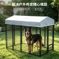Large Oxford Cloth Outdoor Dog Kennel with Roof for Medium Dogs