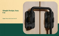 Door Latch, Stainless Steel 90 Degree Right Angle Lock, Privacy Security Bolt for Sliding Barn Door, Bathroom, Bedroom, Easy Installation