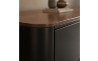 Low-Silhouette TV Cabinet with Drawers Walnut TV Stand with Storage Cabinets Modern Lowboard Spacious for Apartment