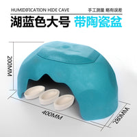 Nomo Reptile Humidifying Hideaway Cave with Ceramic Basin for Tortoises