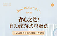Egg Storage Box with Rolling Dispenser for Refrigerator Door