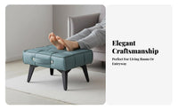 Round Upholstered Ottoman Multi-Functional Low Stool space-saving Size for Homeowners