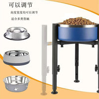 狗碗支架可调节宽度高架饲养狗粮水碗(不包括碗)亚马逊宠物中大型