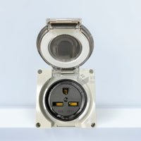 户外防尘防腐插座 NEMA6-30防水插座 30A 250V 美标明装防水插座 美规