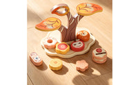 Colorful Play Food Set with Stand Tabletop Toy Dessert Display with Play Food Smooth Dessert Playset with Stand Educational for Preschoolers, Toddlers, Kids, Kindergarten, Playroom