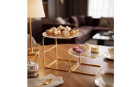 Cake Stand Textured Pastry Stand Transparent Serving Platter for Party Hosts, Weddings, Parties