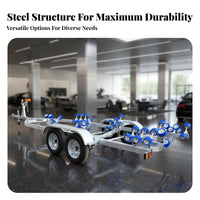 Boat Trailer Heavy Duty Galvanized Boat Trailer Rust Resistant Watercraft Hauler for Marine Professionals, Fishermen, Marinas, Coastal Areas, Lakeside