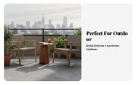 Waterresistant Small Round Accent Table sunlight-resistant Round Tripod Table Nordic Design outsidedoor Furniture Weather Resistant for Apartment Dwellers, Decor lovers, Balcony, Garden, Living Room, Backyard