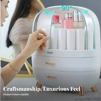 Clear Makeup Case with Drawers particleproof Clear Tiered Drawer Set for Countertop