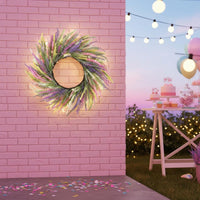Artificial Lavender Wreath Lavender Wreath No Maintenance Required Home Decoration for Indoor Outdoor