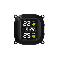 Motorcycle Tire Pressure Tracking System, cordless Solar TPMS, waterproof detector, instant display