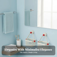Suction holder Bin for Used Face Towels Multi-Purpose Storage holder for Vanity Area