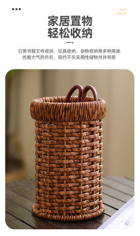 仿藤编筷子笼家用筷子篓笔筒厨房沥水勺子餐具收纳编织筒子