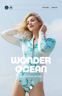 2mm潜水服女防保暖韩国浮潜长袖泳衣水母衣冲浪深潜自由潜湿衣
