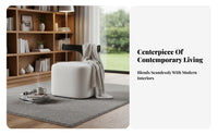 Nordic aesthetic Upholstered Stool with rear Lip Modern Design Indoor Seating Multi-Functional Household Furniture space-saving Size for Homeowners, Apartment Dwellers, Adults, Living Room, Entryway, Hallway, Bedroom