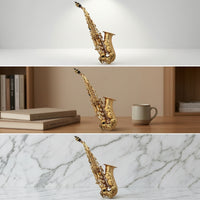 Curved    Saxophone Brass Saxophone with Bent Neck Woodwind for Home Playing