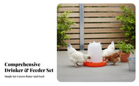 Automatic Fowl Waterer Easy to Hygienic Chick Feeder and Waterer Set Material Automatic Fowl Feeder