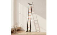 Telescopic Ladder with Hooks Aluminum Folding Extension Ladder Compact for Home Craftsmen, Homeowners, Home Maintenance, Loft Access, Roof Work
