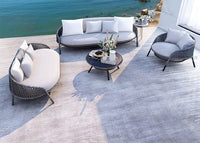 Nordic Outdoor Rattan Sofa Set with Coffee Table