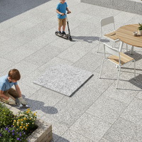 Natural Granite Sesame White Grey Black Marble Paving Stone Flamed Outdoor Tile