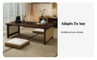 Folding Floor Table Foldable Design Japanese Design and Look Folding Table Portable Sturdy for Minimalists, Students