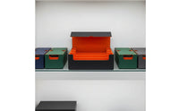 3-Row Card Storage Box Soft Flannel Lining Large Trading Card Case Deck Holder Box Secure Closure