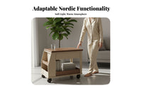 3-Tier Foldable Utility Trolley Multi-Functional Storage Cart With Casters Lockable Casters for Students, Office Workers