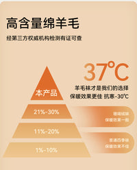 羊毛袜子男款秋冬季中筒袜保暖抑菌棉袜毛圈长袜加绒加厚袜子男士