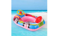 Thickened Material Kids Pool Buoy with Steering Wheel Leak-Proof Inflatable Car Boat Skin-Friendly Toddler Swim Seat for Toddlers, Babies, Beach, Summer Vacation