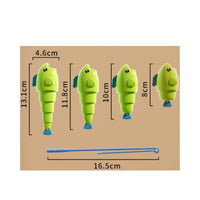Parent-Child Interaction Telescopic Fishing Game Educational Fishing Toy Set Hand-Eye Coordination Early Learning for Children, Preschoolers, Kindergarten, Home, Classroom