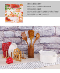 Vintage Wooden Spoon with Custom LOGO Large Soup Spoon for Home and Commercial Kitchen Cooking Hot Pot Long Handle Soup Spoon