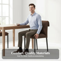 Upholstered Highspine Chair Light Luxury and Aesthetic Kitchen Seat Ergonomic Supportrest Easy to Clean for Design Lovers