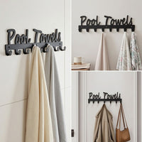 Wall Hook Rack Modern Metal Hook Rack Sleek for Entryway
