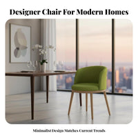 Curved Back Accent Chair Enveloping Backrest Dining Furniture Ergonomic Design