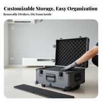 Rolling Tool Chest Wheeled for Portability Equipment Case Heavy-Duty Latches