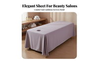 All Season Face Hole Beauty Bed Sheet Luxurious Feel Massage Table Sheet with Face Hole Machine Washable for Clients, Treatment Rooms