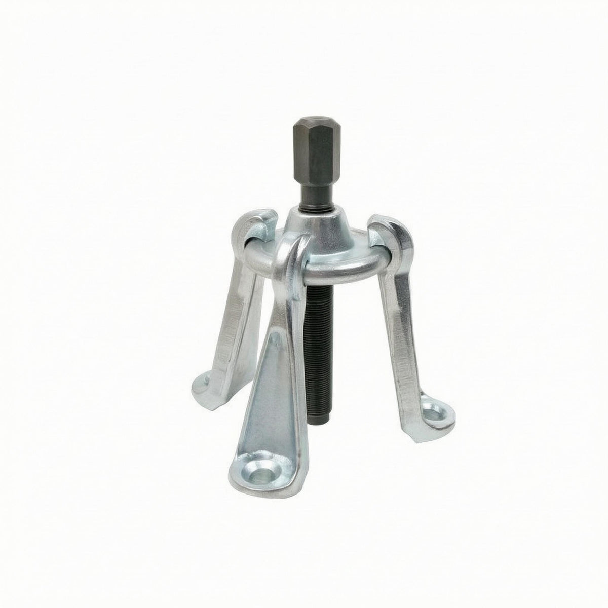 Forged Cr-V Steel Three-Jaw Puller Threaded Screw 3-Jaw Puller Hex Head Silver Metal Finish