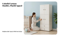 Interlocking Cube Wardrobe Customizable arrangement Interlocking Cube Closet Cartoon Design