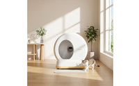 Enclosed Self-Cleaning Cat Litter Box Washable Automatic Cat Litter Box Hygienic Sealed for Cats, Indoor, Apartments
